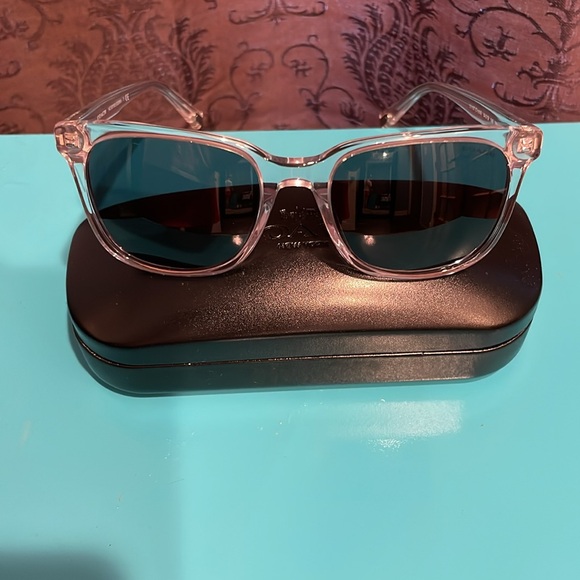 EUC Coach clear frame sunglasses with case - Picture 5 of 10
